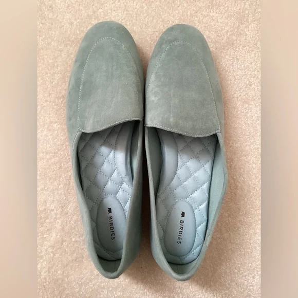 Birdies Mint Green Comfy Slip-on Loafers - Picture 1 of 4